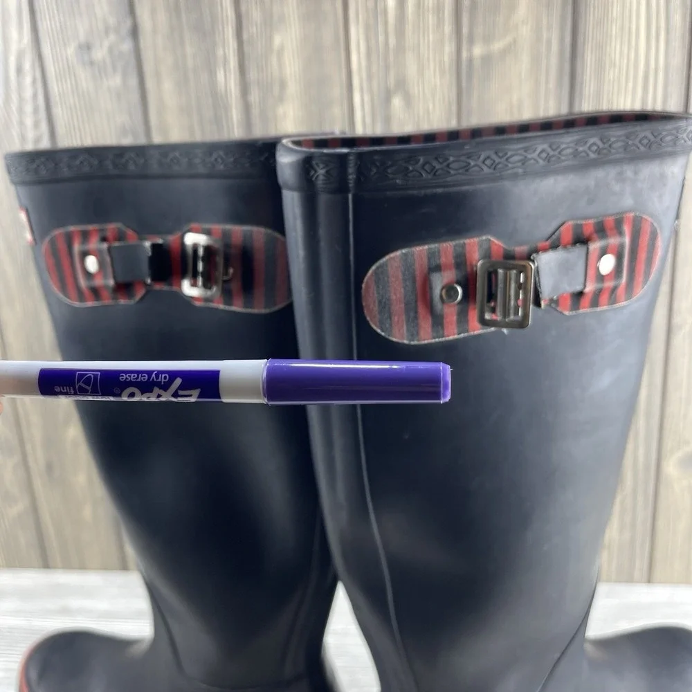 Hunter Original Tall Rain Boots for Women, Size US 5- Black